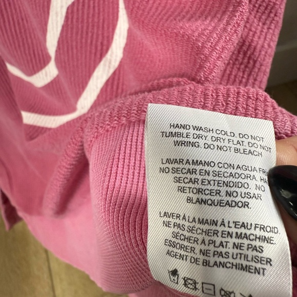 Altar'd State Pink Smiley Face Thermal Long Sleeve Size Small - Picture 6 of 10
